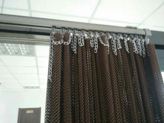 chain curtain for fireplace