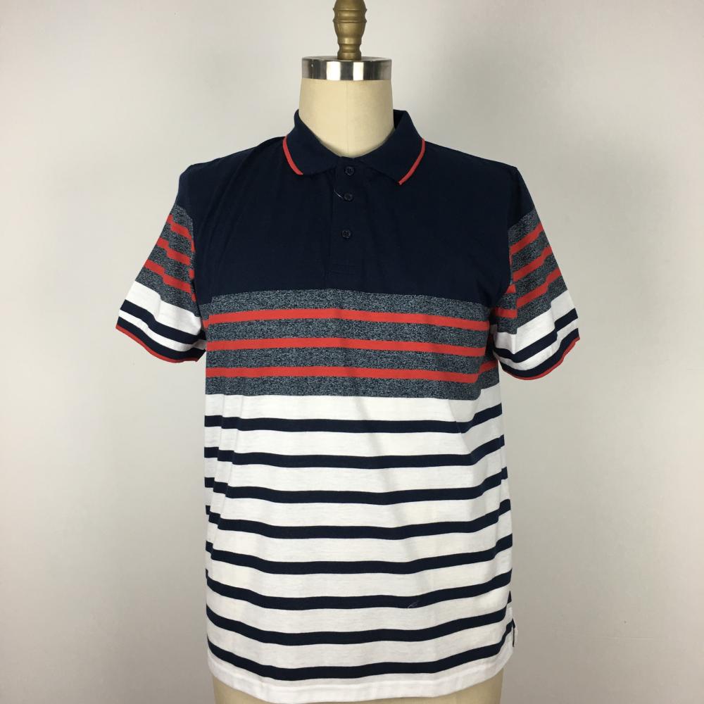 Polo de diseño deportivo de diseño de mangas cortas de múltiples colores