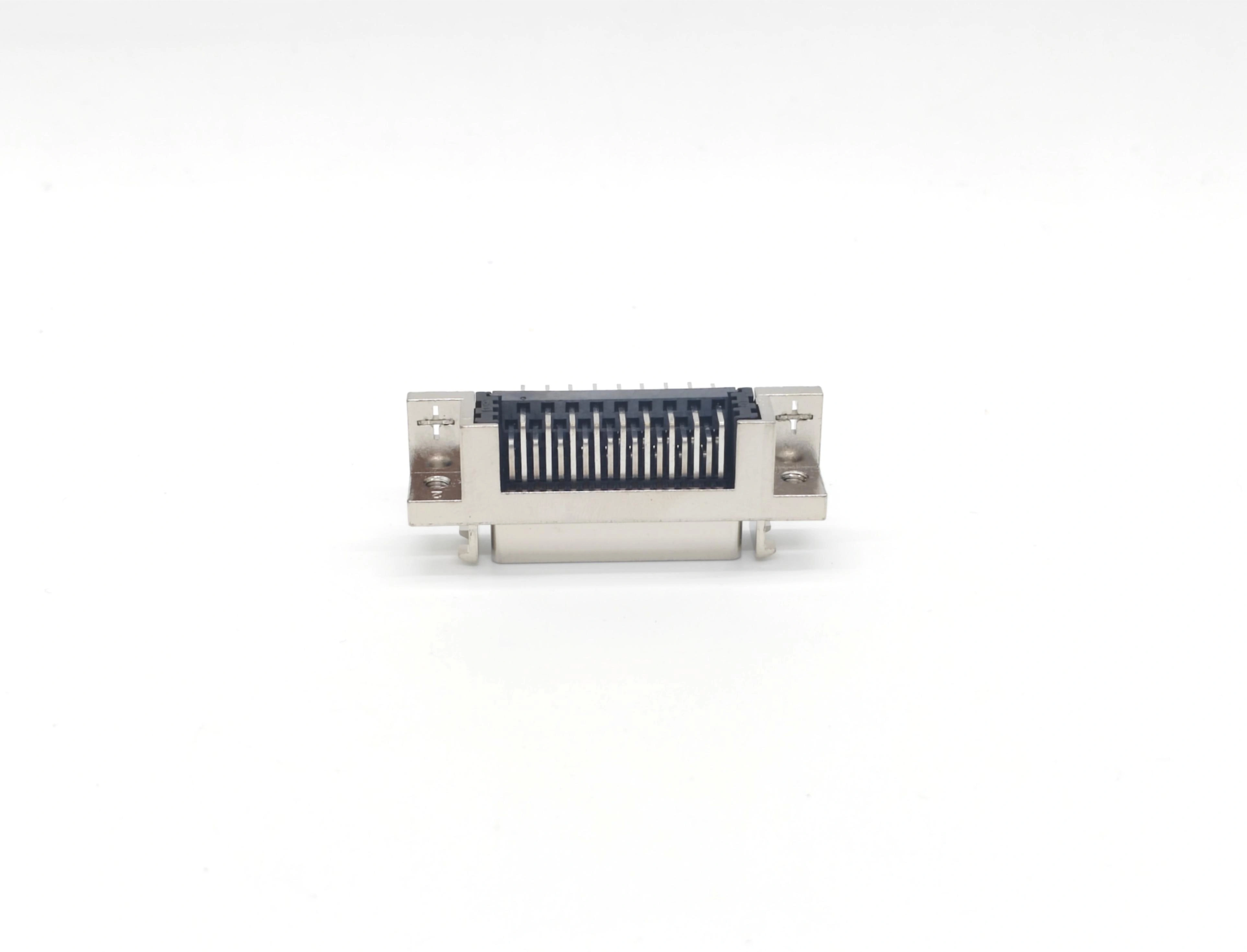 SCSI Female Right-Angle Zinc Alloy Through-Hole 36P with Barbs China ...