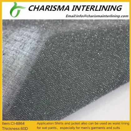 Hot sell 100% polyester interlining,woven interlining fabric 8864H