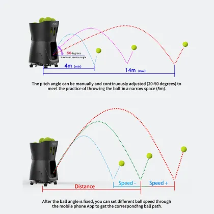 2024 Hot Sales PUSUN PT-MINI Padel Machine with APP Remote Control