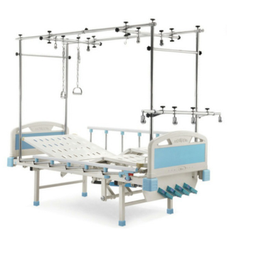 Quadrilateral hospital orthopedic traction bed