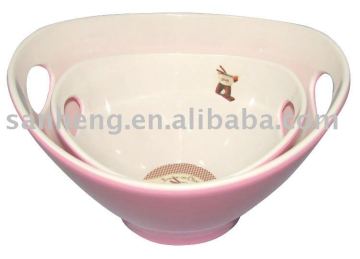 7"/9" melamine color bowl set