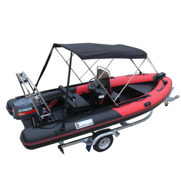 CE Certified Rigid Hull Fiberglass Inflatable Boat (RIB) 470 for Sale