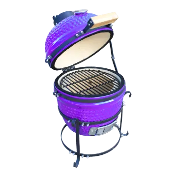 Auplex Ceramic Kamado Barbecue Charcoal Grill 13 Inch Kamado BBQ Grill For Outdoor And Indoor
