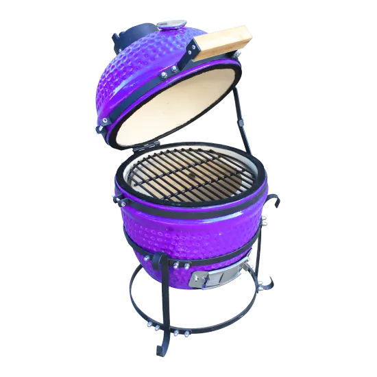Auplex Ceramic Kamado Barbecue Charcoal Grill 13 Inch Kamado BBQ Grill For Outdoor And Indoor