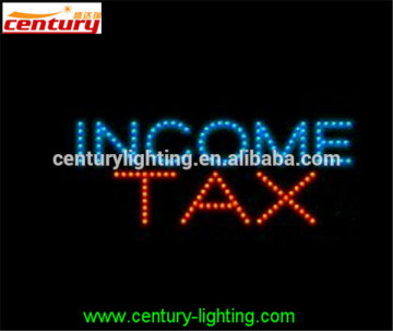 INCOME TAX animated led sign