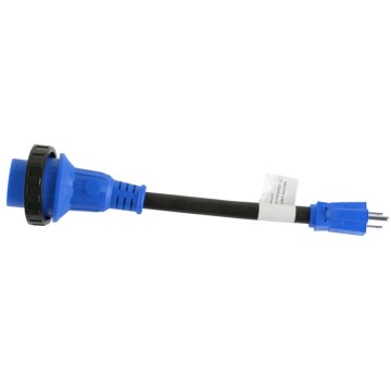 RV Power Adapter Cord 15amp 5-15p Lelaki hingga 30amp L5-30R Lock Twist