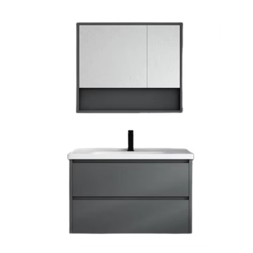 Nordic Modern Wooden Wall-Mounted Bathroom Cabinet