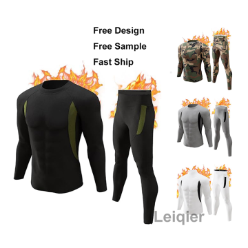 Customized Logo Thermal Underwear Pants Set for Winter Hunting and Sports