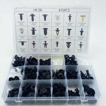415 Pcs Black Car Door Rivet Push Clips and Auto Fasteners