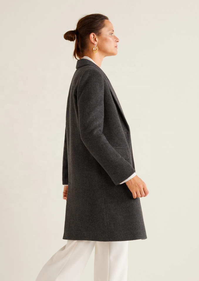 Casaco feminino de lã jaqueta de inverno