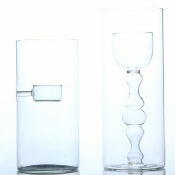 Mouth Blown Glass Candle Holder, Available in 10 x 20cm and 10 x 25cm Sizes