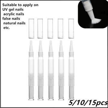 5/10/15PCS 3ML Empty Lip Gloss Tubes With Brush Nail Nutrition Oil Empty Pen Botttle Applicator Portable Beauty Cosmetic Tool
