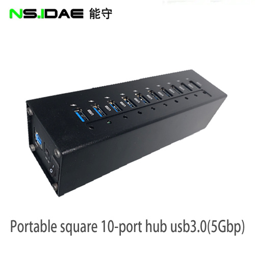 10 puerto El centro de USB 3.0 transmite datos