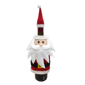 Christmas santa shape wine bottle cover