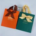 Custom Stamped Gift Paper Bag with Bow