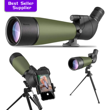 20-60x80 Spotting Scope BAK4 Angled Telescope with Tripod - Waterproof Scope for Target Shooting, Hunting & Bird Watching