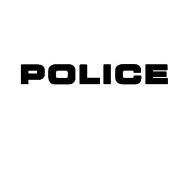 Etiqueta engomada de la policía bumple coche impresión digital
