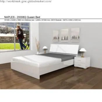 Queen Bed with High Gloss Finish