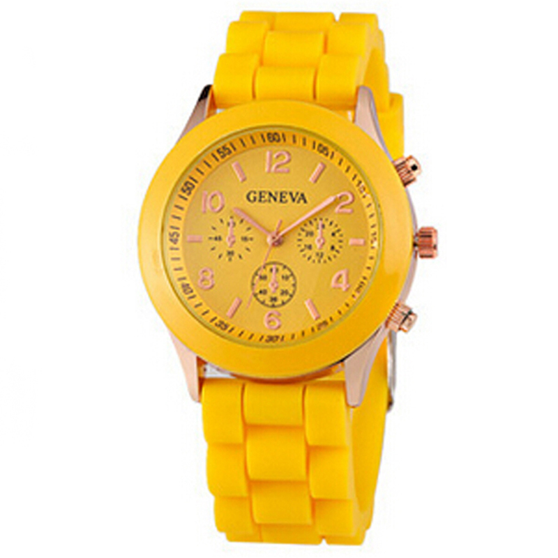 Grils Colorful Silicone Wrist Quartz Watch