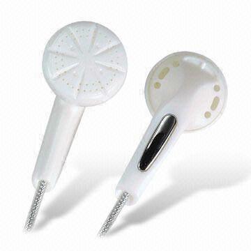 Retractable Earphones with Plastic Earlap, Available in Different Colors