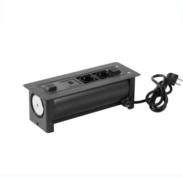 iGERCN Electronic Flip-Up EU Power Plug Rotating Desktop Electrical Conference Table Socket Outlet and Multimedia Tabletop Socket