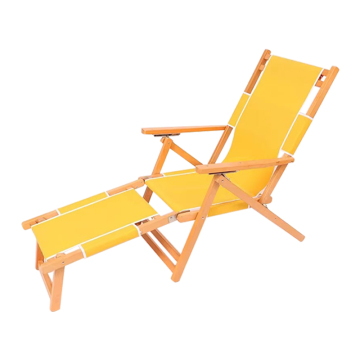 Wholesale Custom Logo Adjustable Folding Wood Lounge Desk Chair Beach Chair