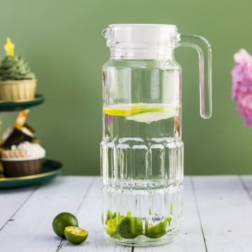 High-Quality 1100ml Water Jug Glass Juice Bottle with Handle for Wholesale