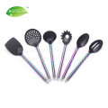 Outils de cuisson en nylon de 6 pièces avec poignée de revêtement