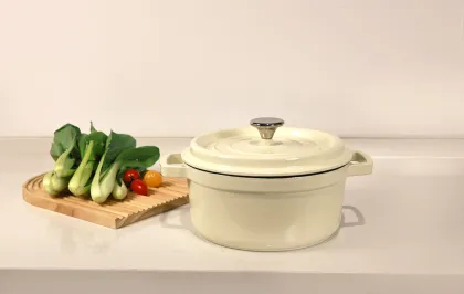 Non-Stick Cast Iron Cooking Pot and Enamel Cookware Collection: Including Cast Iron Soup Pot