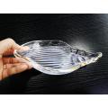 Plato llano de caracola de oro pintado transparente