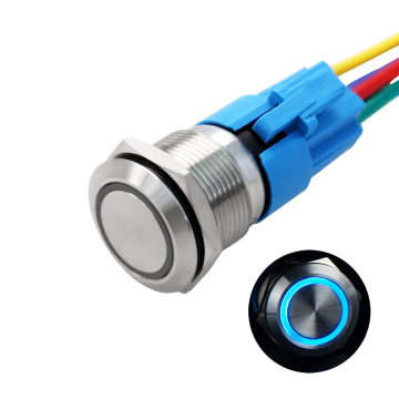 Langir 19 mm anti-Vandal Resettable Blue LED verlichte Power Pushbutton-schakelaar