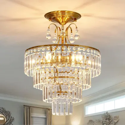 Crystal bar LED light bulb ceiling lamp