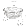 Foldable Steam Rinse Strain 304 Stainless Steel Folding Frying Basket Colander Sieve Mesh Strainer Kitchen Cooking Tools