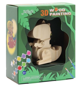 3D Wood Painting Kit for Dinosaurs