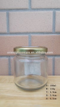 100ml small amazing glass cookie jar for sale