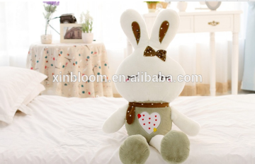 new style hot-selling valentine birsthday and festival loving heart rabal weddingboy and girl 2 in 1 set plush present doll to