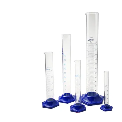 High Temperature Resistant Plastic Base Cylinder Glass Graduated Measuring Cylinder