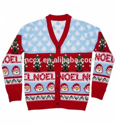 17HLC-C089 KIDS CHILDREN CHRISTMAS XMAS ACRYLIC KNITTED SWEATER CARDIGAN 3-13 YEARS