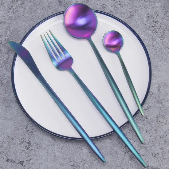Rainbow PVD Coating Stainless Steel Flatware Set
