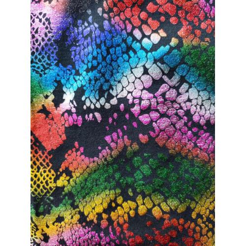 Rayon Nylon Print Foil Ponte Roma
