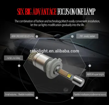 Delicate design H4 led headlight bulb 40w high power and 7 inch round led motorcyle headlight bulb