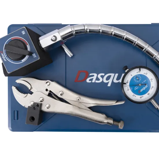 Dasqua Disc and Rotor Flex Chrome Kit Set with Dial Indicator Magnetic Stand Measuring Tool