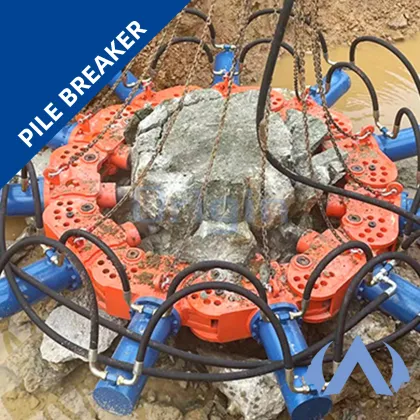 Round Concrete Pile Breaker Hydraulic Cutting Pile