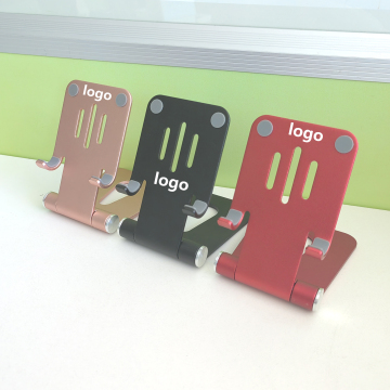 Adjustable Foldable Aluminum Alloy Cell Phone Stand with Anti-Slip Base and Charging Port - Perfect Desk Accessory
