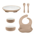 Set de 6 bucăți pentru hrănire pentru bebeluși din ceramică din silicon