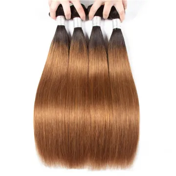 Wholesale perruque Hair Weave ombre 1b/30  human Bundles Double Drawn Bone Straight 1b/30 Weave human hair