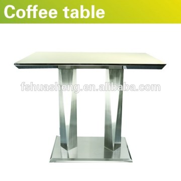 Stainless steel coffee table legs with top