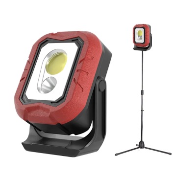 Portable Rechargeable COB Flood Light with Magnetic Base and 180° Rotatable, Foldable Design